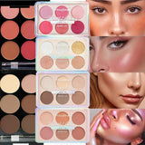 6-color Blush and Contouring All-in-one Palette Pearlescent Matte Powder Face Blusher Glitter Highlighter Blush Makeup Palette