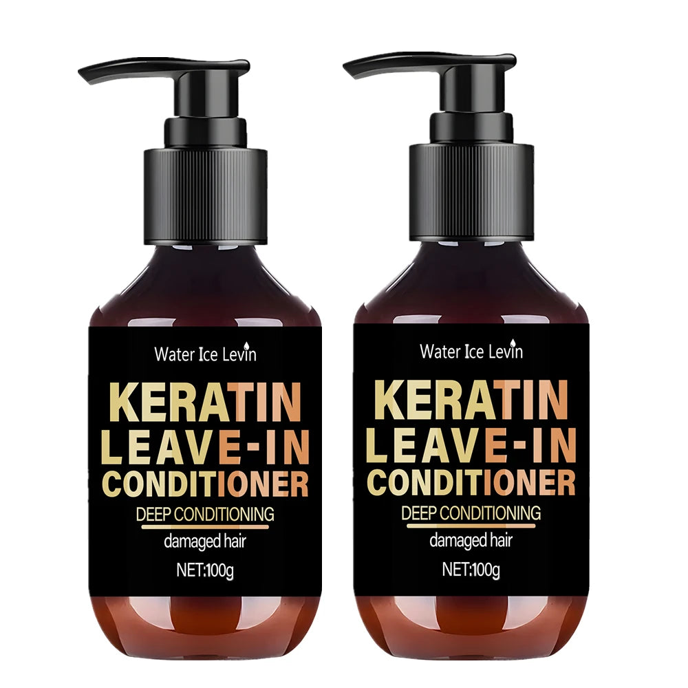Keratin Leave-In Conditioner with Biotin & Collagen - Repairs Damaged Hair for Deep Moisture, Softness & Shine, Hair Treatment.