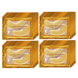 10/20pcs Golden Crystal Collagen Eye Mask Anti Dark Circle Anti-Aging Moisturizing Pink Lip Mask Eyes Lips Travel Size Skin Care