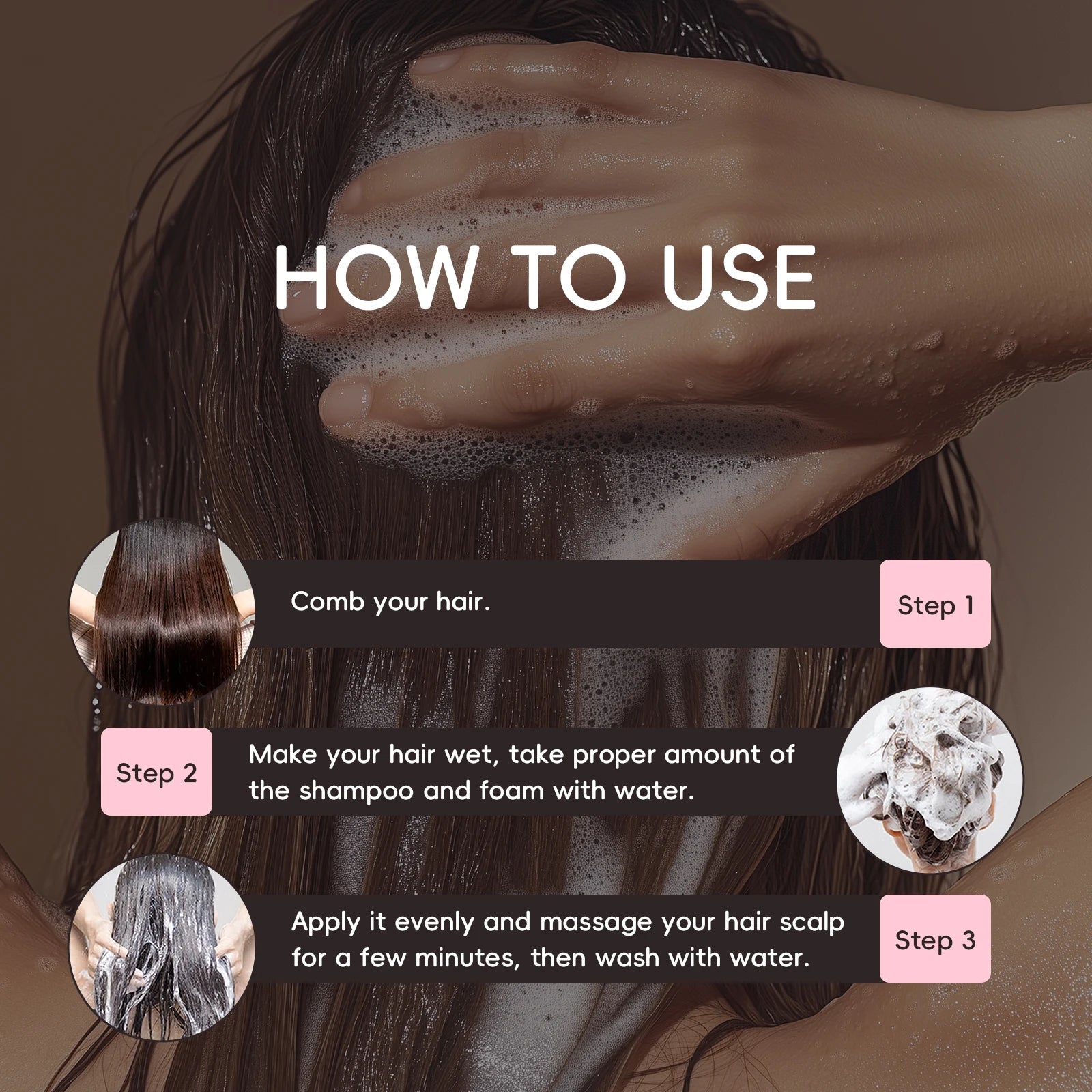 LAIKOU Japan Sakura Shampoo Repair Anti Split Ends Smooth Frizz Dry Hair
