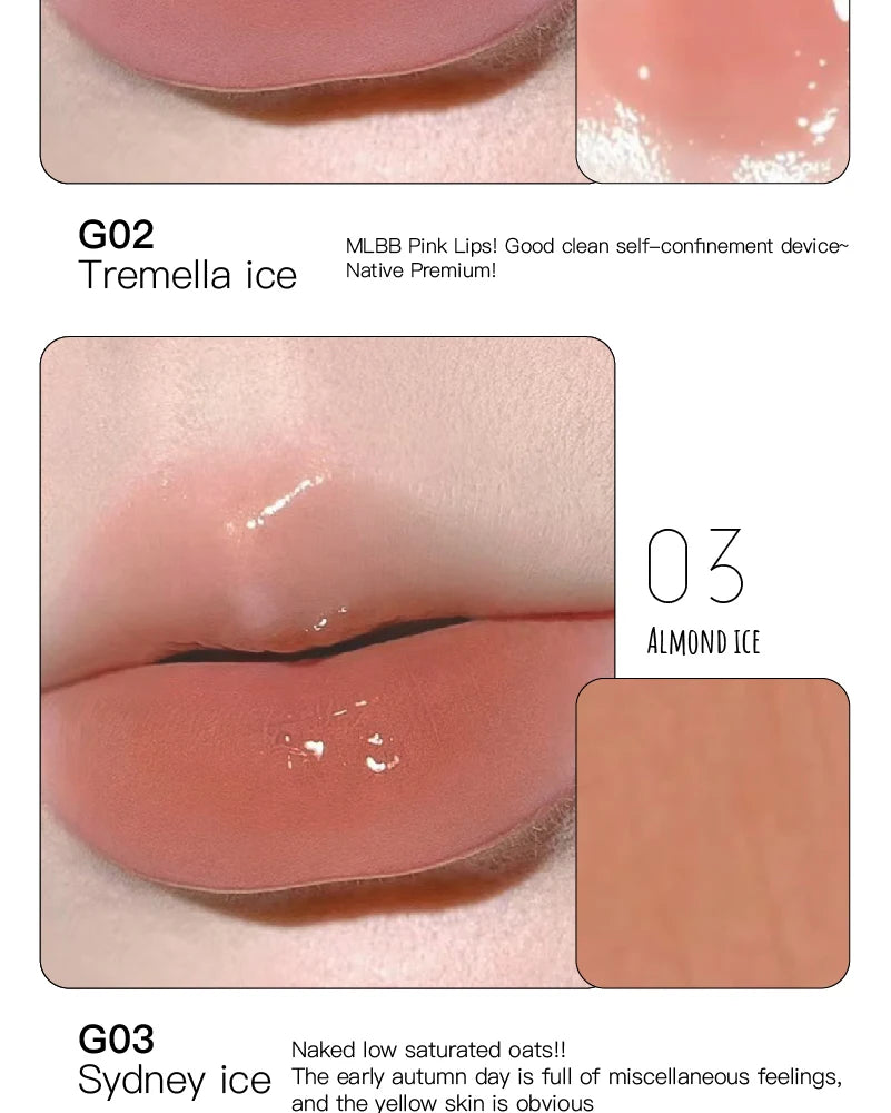 HERORANGE Mirror-like Lip Gloss, Long-Lasting Moisturizing Lip Gloss, Suitable for All Skin, Valentine's Day Gift, Birthday Gift