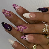 24 false nail pieces shipped randomly, Instagram-style false nails, wearable full-coverage almond-shaped press-on nails.