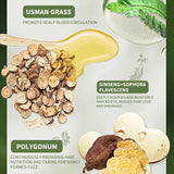 Usman Grass & Platycladus Herbal Shampoo Soap Natural Hair Loss Treat Strengthens Roots Controls Oil Cleanses Scalp Hair Growth