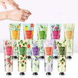 10pcs Fruity Flowery Hand Cream Moisturizing Nourishing Anti Chap Repairing Hands Care Beauty Skincare Hand Creams Sets