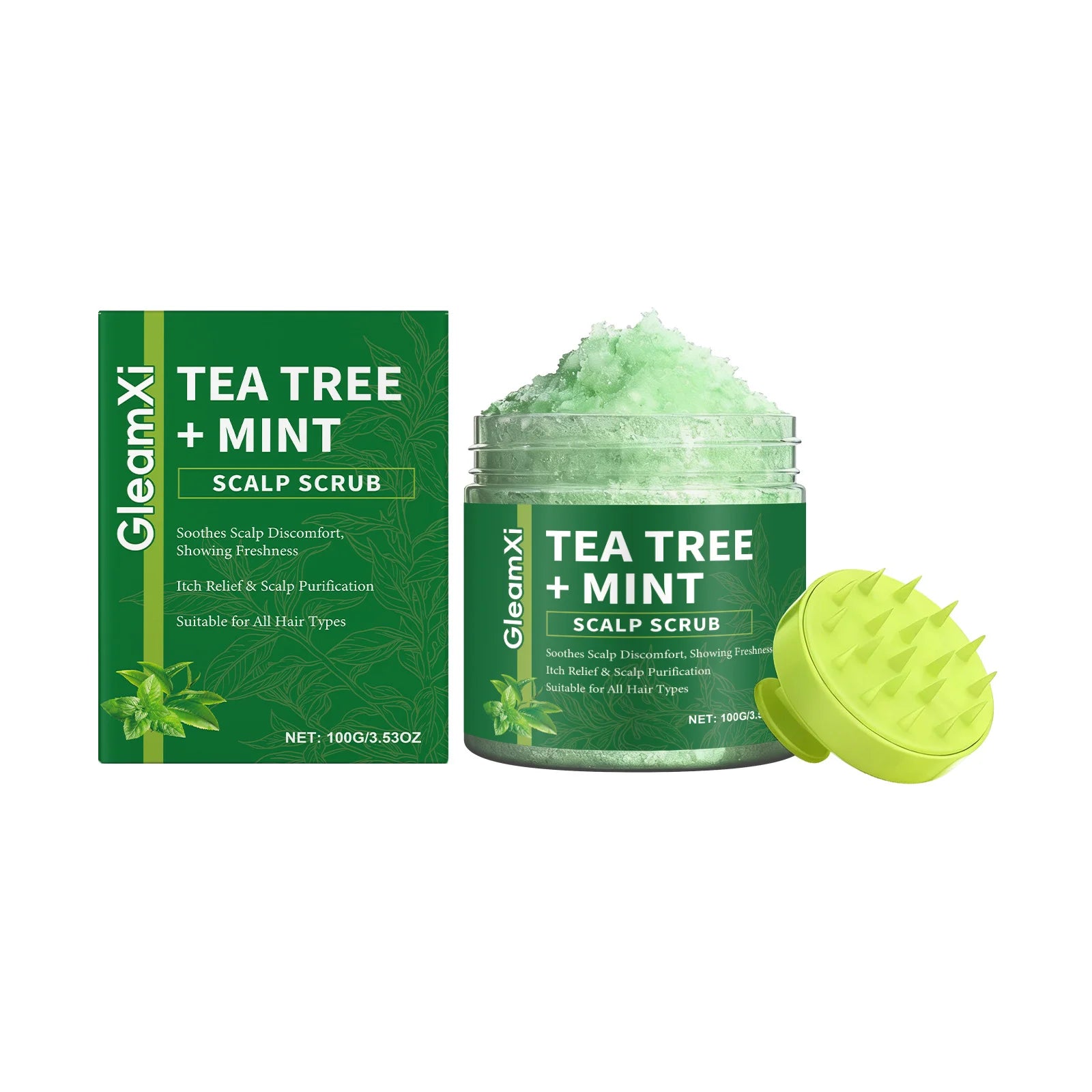 Tea Tree Scalp Scrub Anti-Dandruff Oil Control Refreshing Fluffy Anti-Breakage Soothing Nourishing Hair Deep Cleansing Shampoo