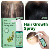 Hair Growth Spray,Scalp Scrub,Rosemary Scalp Exfoliator Scrub Shampoo,Hair Booster Serum,Strengthens Hair Roots,Helps Strengthen