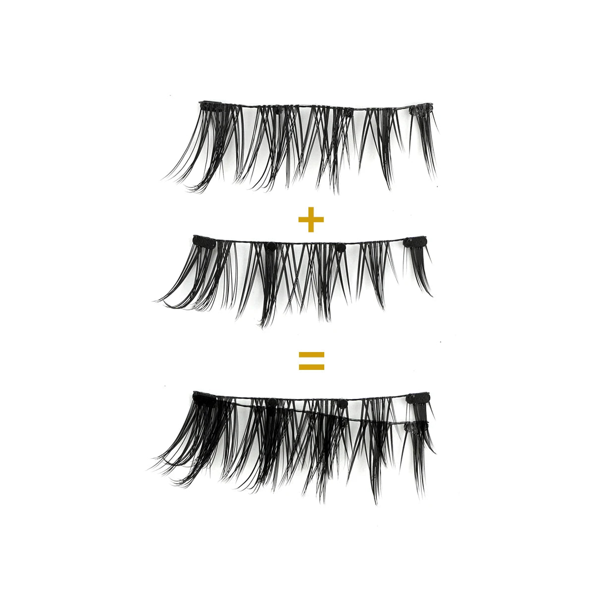 1/2 Pair Reusable Magnetic Eyelashes Tweezers Set Faux Mink Lashes Handmade 3D Natural False Eyelashes and Magnetic Tweezers Set