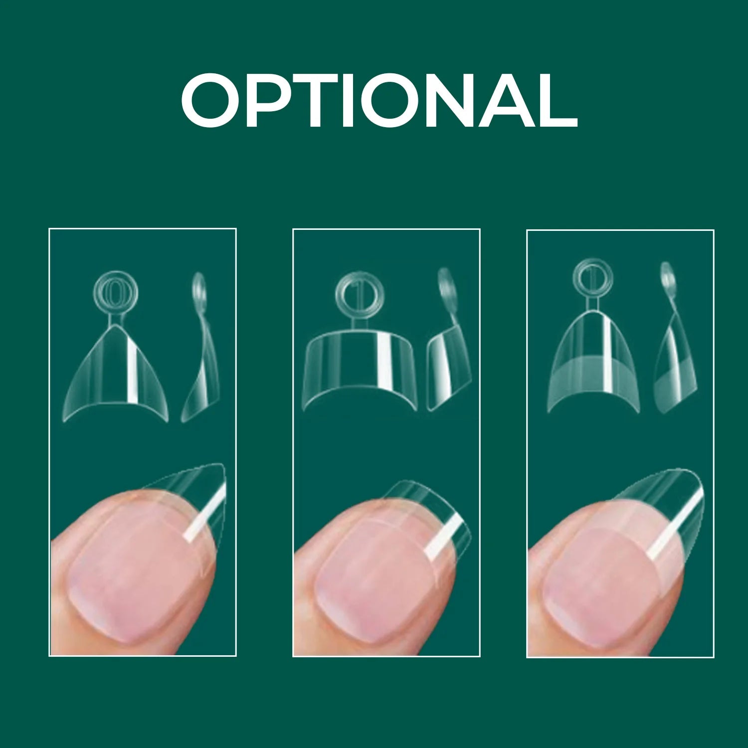 Nailpop Soft Gel Tips For Nails Acrylic Material Half Almond Artificial Nail Capsule Accessories Tool Art Salon 120pcs/box