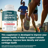 Height Growth Supplement With Vitamins and Calcium Zinc Improves Bone Strength Natural Promotes Growth Improve Immunity, Vegan