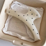 Korean Large Size Acrylic Dragon Bone Shark Hair Clip French Style Polka Point Arc Back of Head Hair Claw Clamp Hair Accessories