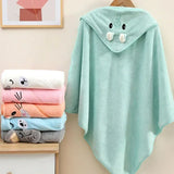 Soft Bath Towel for Baby Absorbent Towel Newborn Swaddle Wrap Baby Blankets for Girls Boys Thick Hooded Bath Towel Cloak lj
