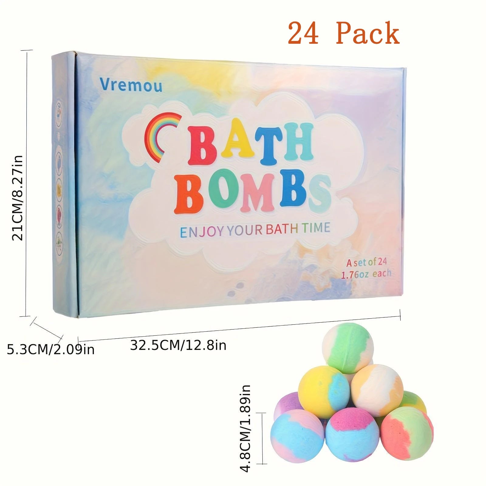 15Pack/24Pack Bath Bombs for Kids with Surprise Inside, Natural Organic Kids Bubble Bath Fizzy for Girls Boys