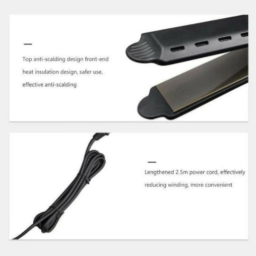 Hair Straightener Four-gear Temperature Adjustment Ceramic Tourmaline Ionic Flat Iron Hair Straightener For Women Widen Panel
