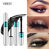 New 4D Silk Fiber Lash Mascara Waterproof VIBELY 3d Mascara For Eyelash Extension Black Thick Lengthening Eye Lashes Cosmetics