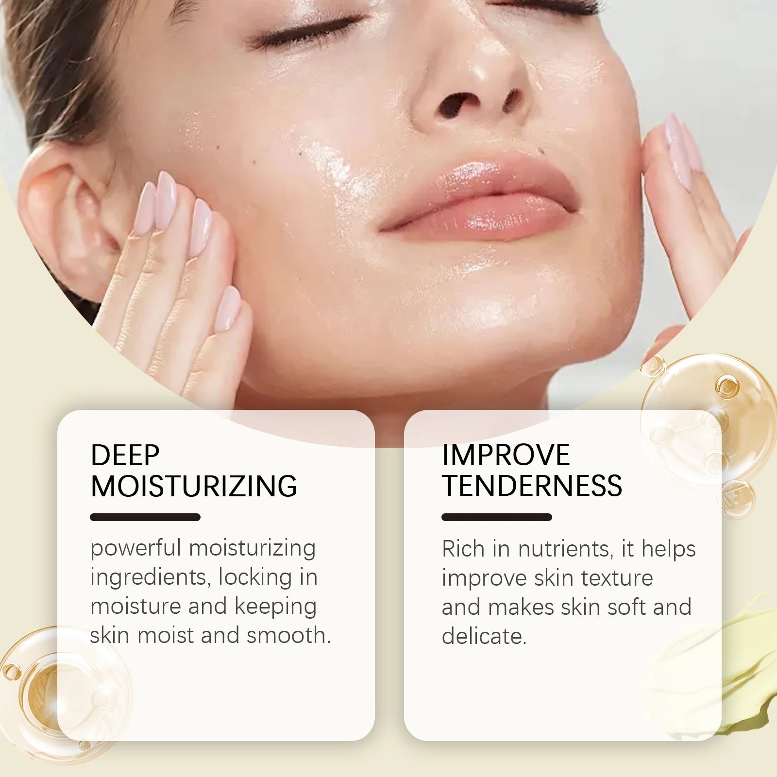 Beef Tallow Honey Balm Moisturizing Hydrating Face Cream Body Lotion Fades Fine Lines Tighten Soothen Brightening Facial Skin