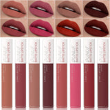 6Pcs/8Pcs Matte Color Lasting Lip Gloss Set Three-Dimensional Plastic Lips Waterproof Anti-Sweat Non-Stick Cup Lipstick Set