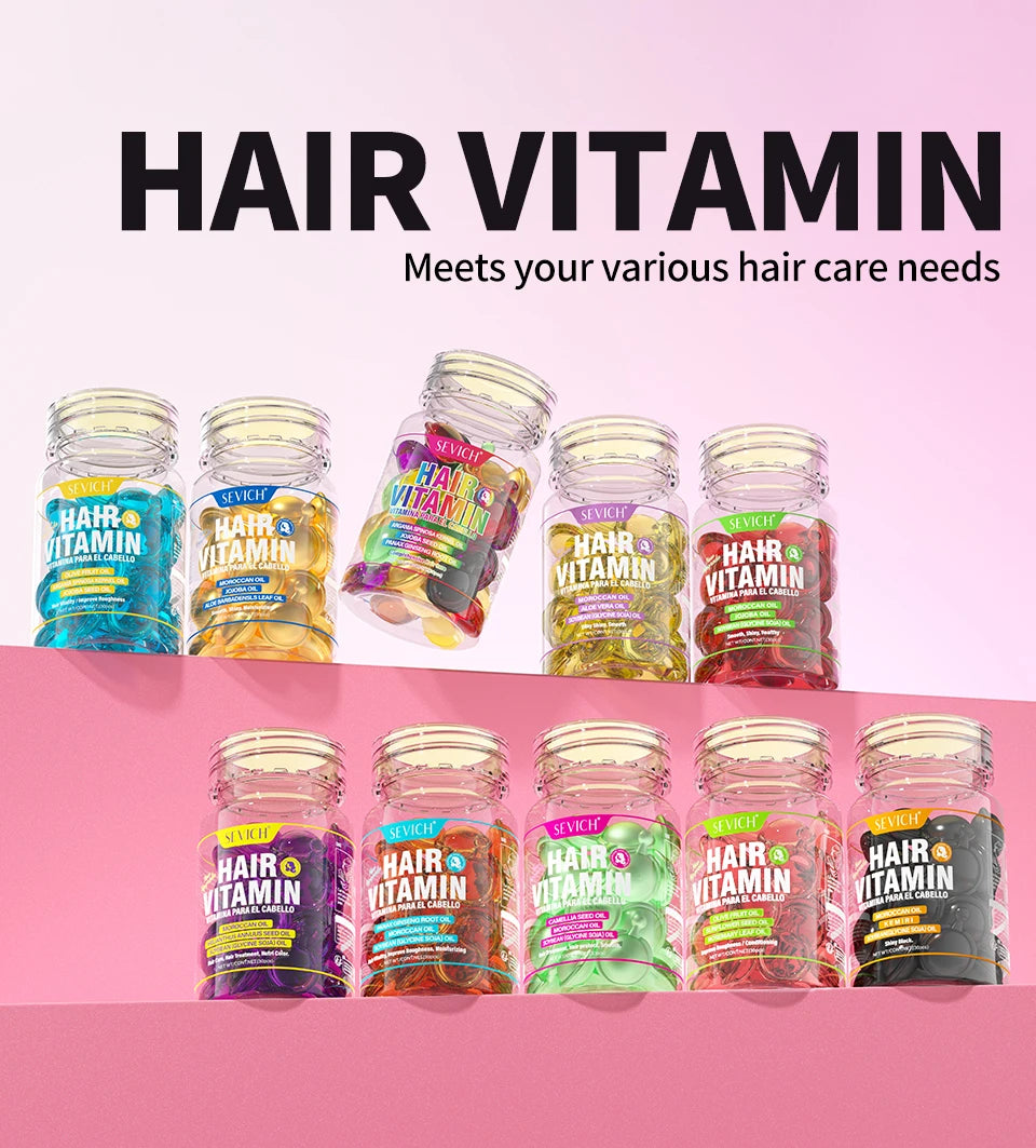 Sevich Mix Hair Vitamin Capsule Hair Treatment Oil Repair Damaged Smooth Hair Care Serum Nourishing Keratin Complex Oil