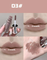 1Pc Lip Gloss Mirror Moisturizing Gothic Pure Black Silver Fine Flash Low Saturation Lip Glazed Lasting Lip Makeup Halloween
