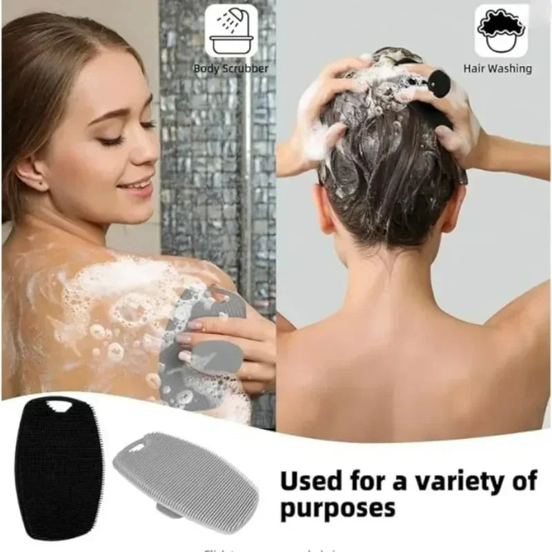 Soft Silicone Body Cleaning Brush 1/2 Size Convenient Couples Shower Tool Easy to Clean Self-Care Pamper Essential for Bath Time