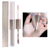 Double Head Face Contouring Stick 2 in 1 High Gloss Grey Brown Matte Nose Shadow Cream Brighten Highlighter Face Bronzer Makeup