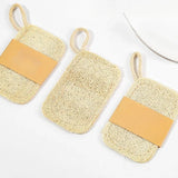 6pcs Natural Loofah Exfoliating Sponges - Gentle Body Scrubber for Shower & Bath, Bamboo Fiber Cleaning Pads 2042