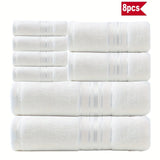 8 Piece Luxury Towel Set – Majestic Plush, Super Absorbent & Quicker-to-Dry, Thick 100% Ring Spun Cotton Towels for Bathroom, Spa & Hotel – 2 Bath, 2 Hand, 4 Washcloths
