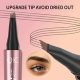 Four Claw Liquid Eyebrow Pen Waterproof Sweatproof Long Lasting 3D Wild Brow Microblading Makeup for Beginners