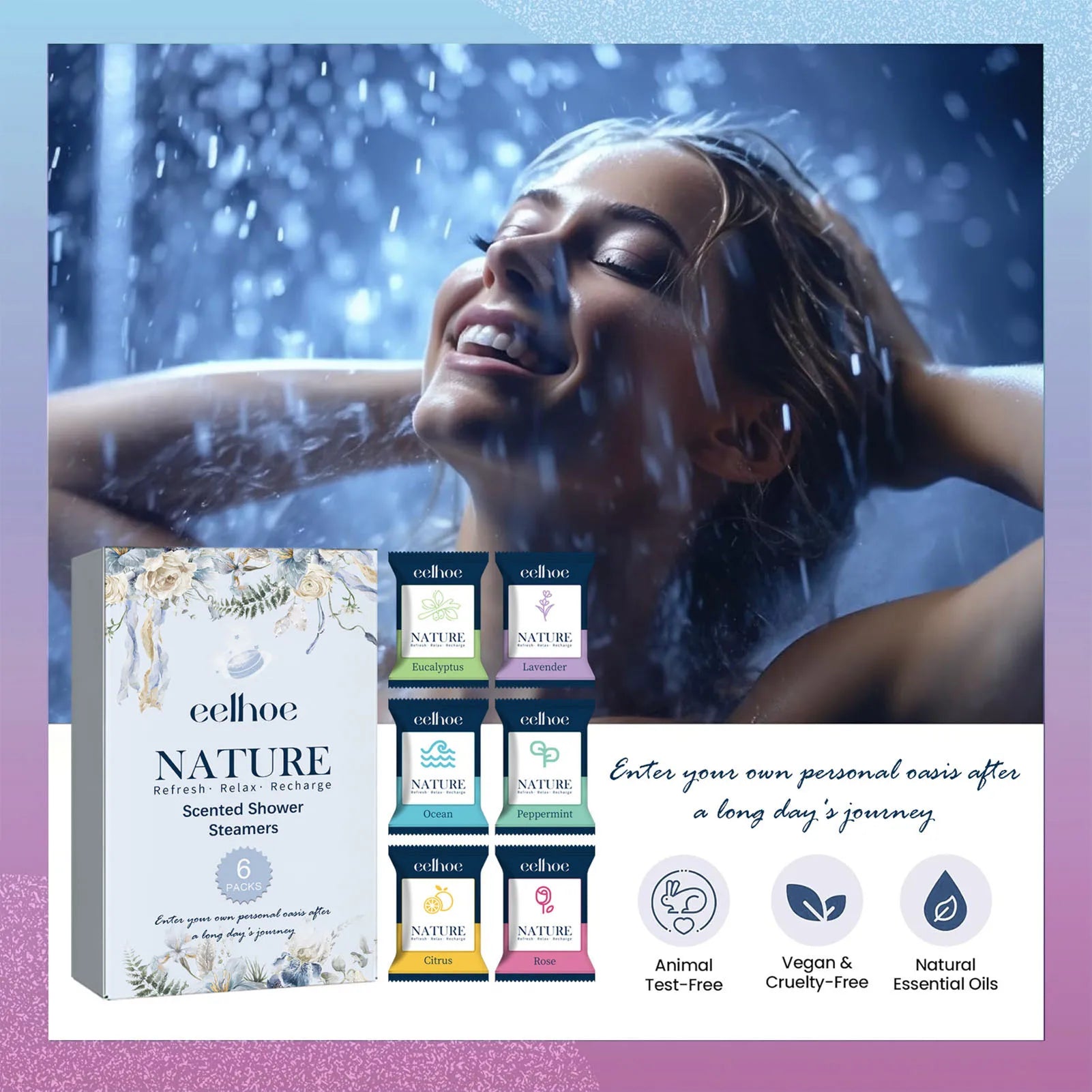 Aromatherapy Shower Steamers Long-lasting Fragrance Nighttime Shower Tablets Bath Bombs for Bathbombs Spa Relaxation Gifts