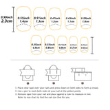 24 PCs Short French Gradient Love Nails with 1 Jelly Gel and 1 Nail File-For Girl Mother Women Gift