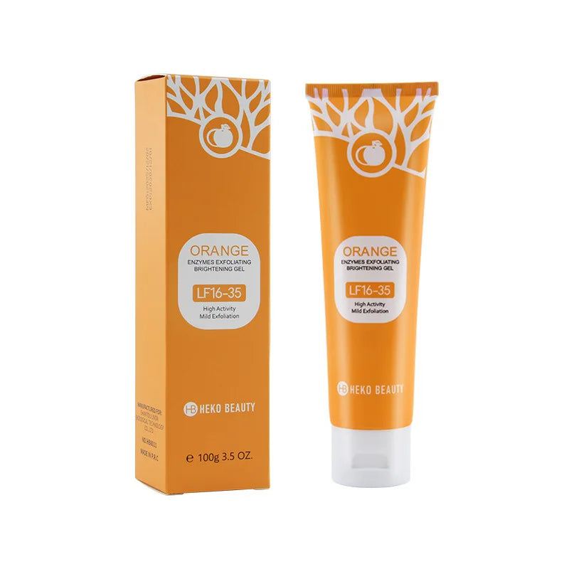 Orange Exfoliating Brightening Gel,Face Body Moisturizing Peeling Scrub,Deep gentle Cleaning Pores,Remove Blackheads Exfoliator