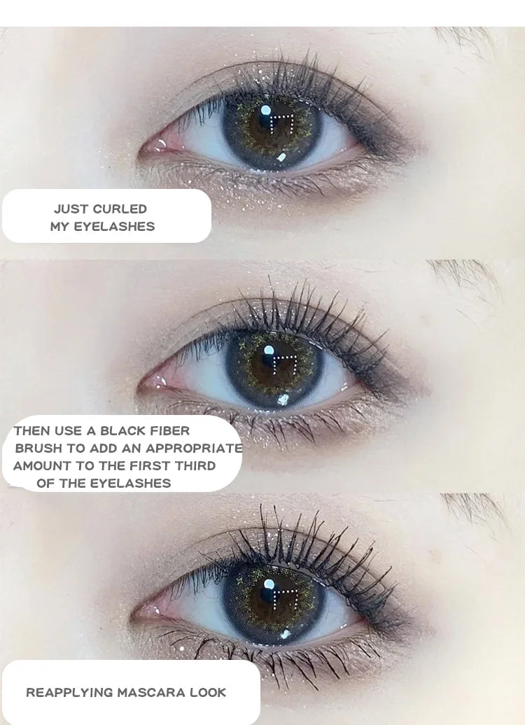 Gege Bear Dream Party Curly Black Sun Flower Mascara Cute Design All Day Long-Wearing Lash-Lengthening Thick Volume Eyelashes