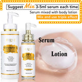 AILKE Lightening Body Cream, With Vitamin C, Hyaluronic Acid, Shea Butter, Reduce Black Spots, Even Skin Tone, Hydration Lotion