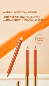 Three dimensional Fine Double Head Contour Pen to Lighten Tear Hole Natural Touch Nose Shadow Contour Holding Highlighter