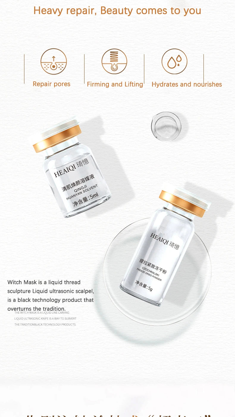 Korean Collagen Hyaluronic Acid Face Mask Repair Firming Lifting Improve Fine Lines Brighten Moisturiz Peptide Essence Skin Care