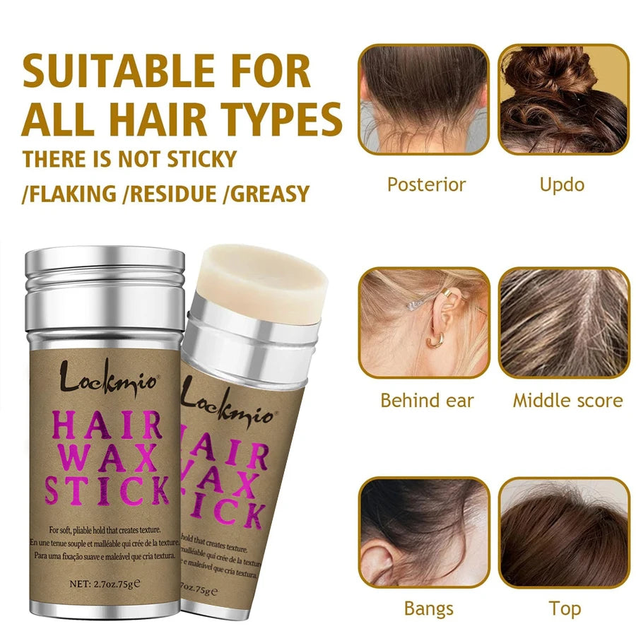 Baby Bangs Styling Gel Hair Pomade Edge Control Wax for Wig Women 24 Hour Long Lasting Hairline Shape Cream Solid Hair Wax Stick