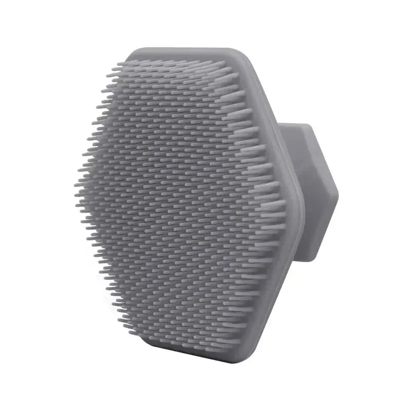Exfoliating Silicone Brush Cleanser No Slip Handle Body Scrubber Cleans and Massages Skin Bathroom Accessories Bath Brush