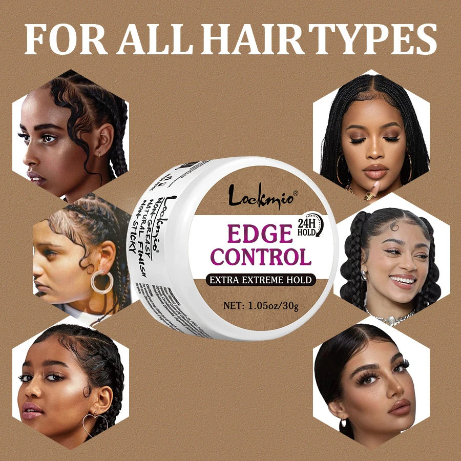 Baby Bangs Styling Gel Hair Pomade Edge Control Wax for Wig Women 24 Hour Long Lasting Hairline Shape Cream Solid Hair Wax Stick