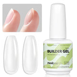Nailpop 7 IN 1 Nail Glue Gel 15ml Gellack UV Nails Builder Gel Apex & Extension Soak off Base Gel Top Coat  HEMA FREE