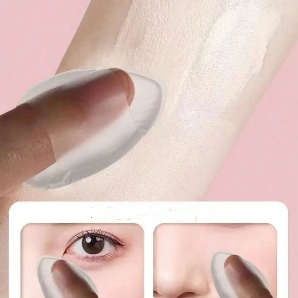 1/2Pcs Silicone Makeup Sponge Transparent Makeup Foundation Sponge Non-Absorbing Water-Based Crystal Jelly BB Cushion Puff