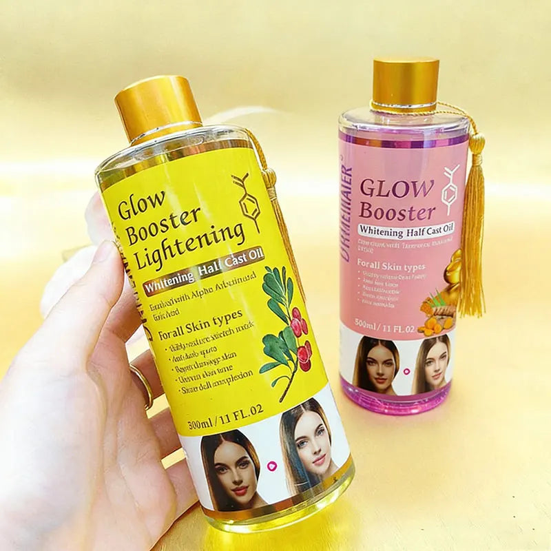 Facial Body Massage Oil Kojic Acid Whitening Serum Glow Booster Cast Oil Brightening Smoothing Body Face Skin Care Essence Oil
