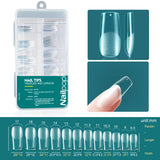 Nailpop Soft Gel Tips For Nails Acrylic Material Half Almond Artificial Nail Capsule Accessories Tool Art Salon 120pcs/box
