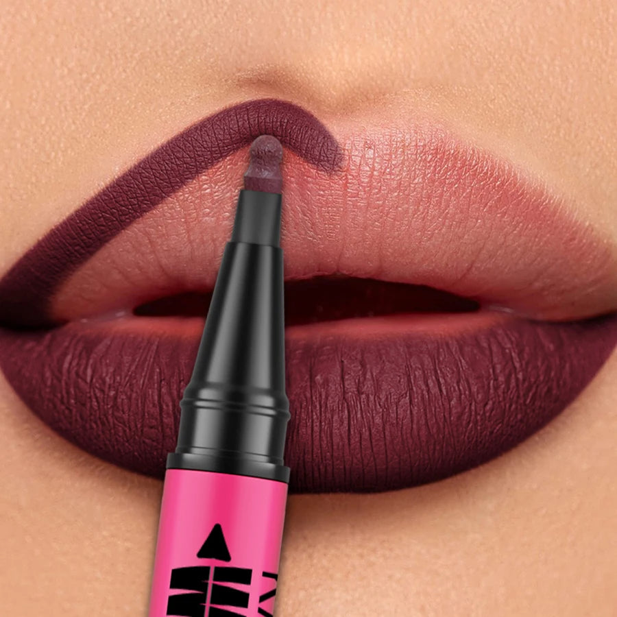 1PC Liquid Matte12-Color Lipliner Pencil Waterproof Plumping Stain Lipstick Natural Lip Liner Outline Lips Contour Makeup