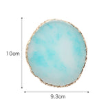 Round Resin Onyx Stone Nail Palette Nail Art Display Stand Gel Polish Tray Mixed Painting Pigment Tray Nail Art Display Stand