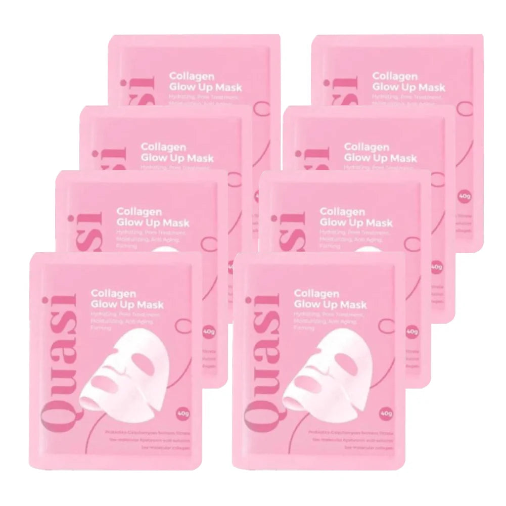 4PCS Quasi-Biological Collagen Hydrating Mask Overnight Brightening Anti-Aging Pore Minimizing Fine Line Reducing Mask Face Care