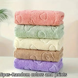 5-piece set of soft, absorbent coral fleece face towels - quick-drying bathroom towels - cute and fun design
