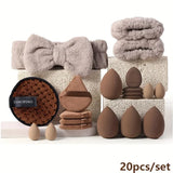 33pcs beauty set makeup kit  large and small beauty sponges for flawless makeup application and removal of makeup full set