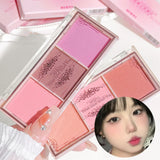 3-Color Cheek Red Plate Nude Makeup Natural Matte Milk Tea Orange Eye Shadow Makeup Lasting High Color Rendering Invisible