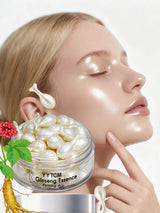 Ginseng Essence Capsules, Moisturizing and Firming Essence Serum, Contains Squalane, Niacinamide, Vitamin E, Retinol, Deep Hydration (0.34Gx30 Capsules)/Bottle-1 Bottle
