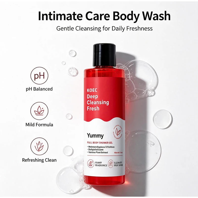 Body Wash,Intimate Hygiene Women Refresh PH Balancing Shower Gel,Feminine Care Gentle Cleansing,Odor Control,Skin Nourishment