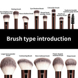 Soft Bristle Kabuki Blending Makeup Brush Set 13Pcs Foundation Eyeshadow Blush Cosmetic Tool Professional Salon Daily Facial Makeup Supply